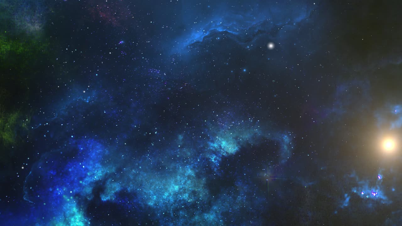 4k 배경, 깊은 우주에서 별과 성운을 탐사합니다.