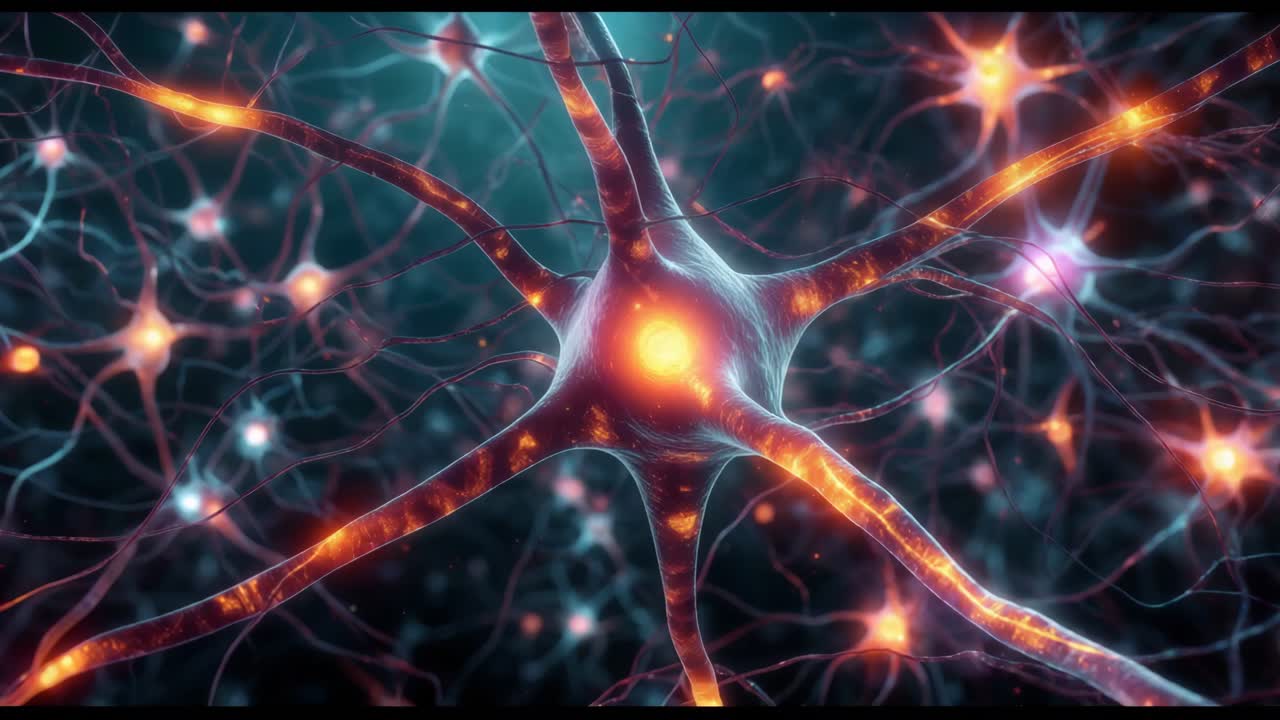 vista detallada de una neurona