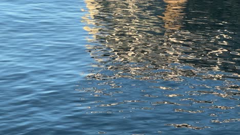 reflections on water surface in a harbour in cape town, south africa