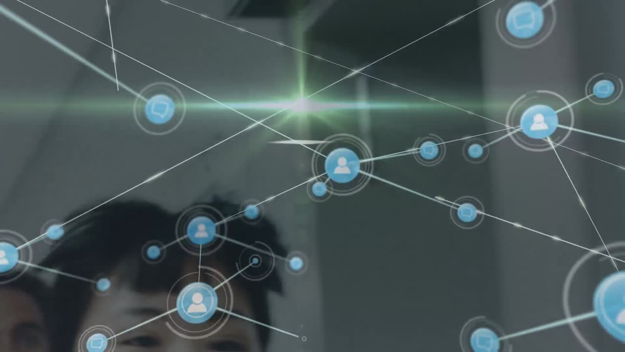 Animation of network of connections over diverse doctors running