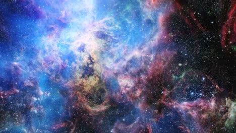 a superfície das nuvens da nebulosa flutuando no universo repleto de estrelas