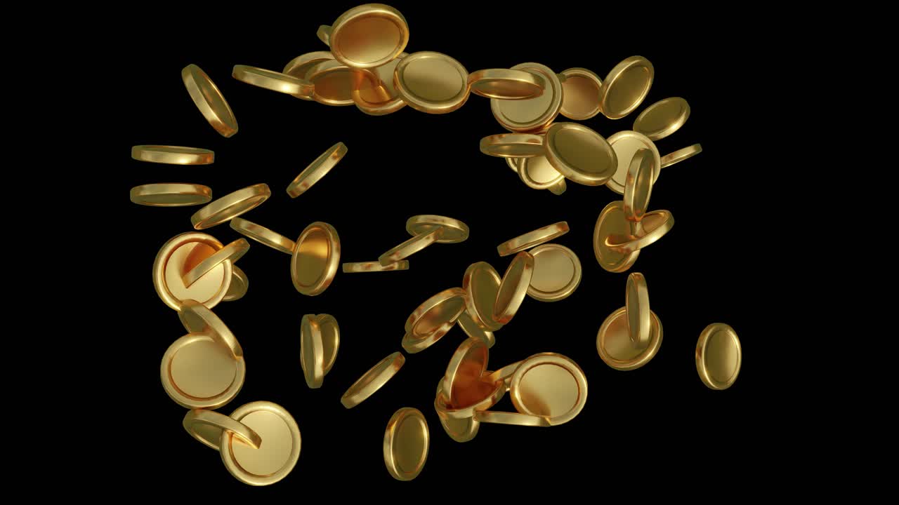 monedas de oro que caen