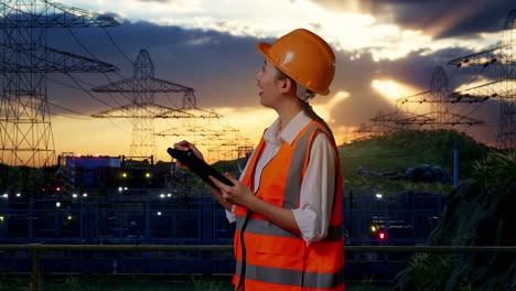 female engineer at power plant