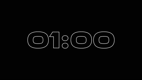 one minute countdown on ethnocentric 2 typography in black and white