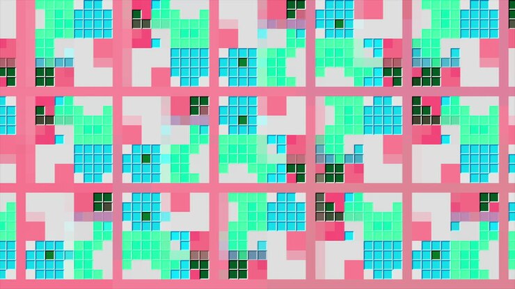 Abstract Pixel Art Pattern