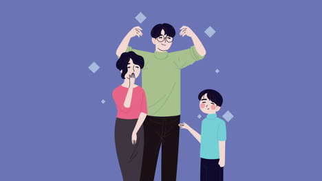 parents and son koreans nationality