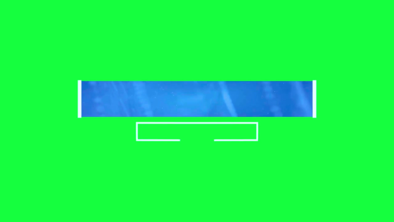 Animated Lower Third Title Bar with Blue Abstract Background on Green Screen