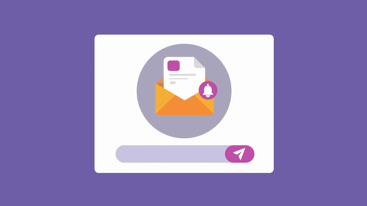 Animated Email Notification and Message Sending Process