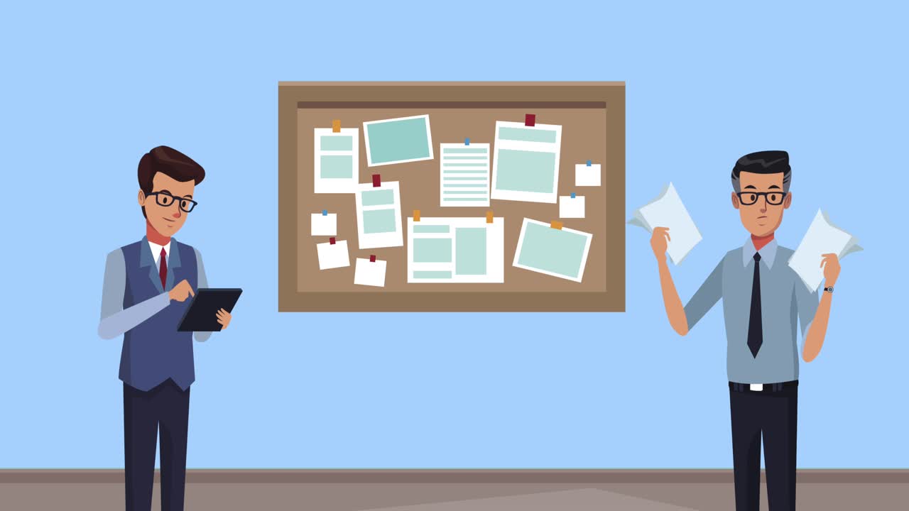 elegant businessmen workers in the workplace