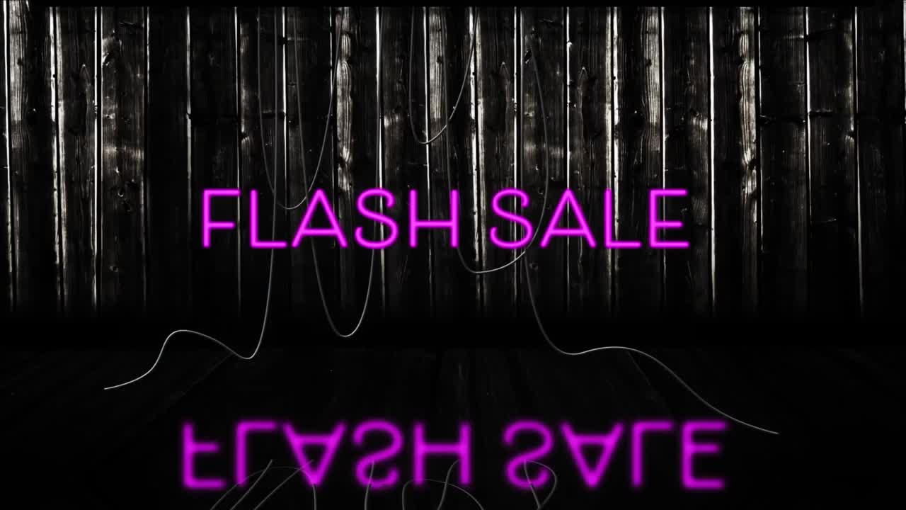 Roze neon Flash Sale tekst