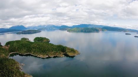 bc coast cortes island desolation sound british columbia canada aerial flyover in helicopter