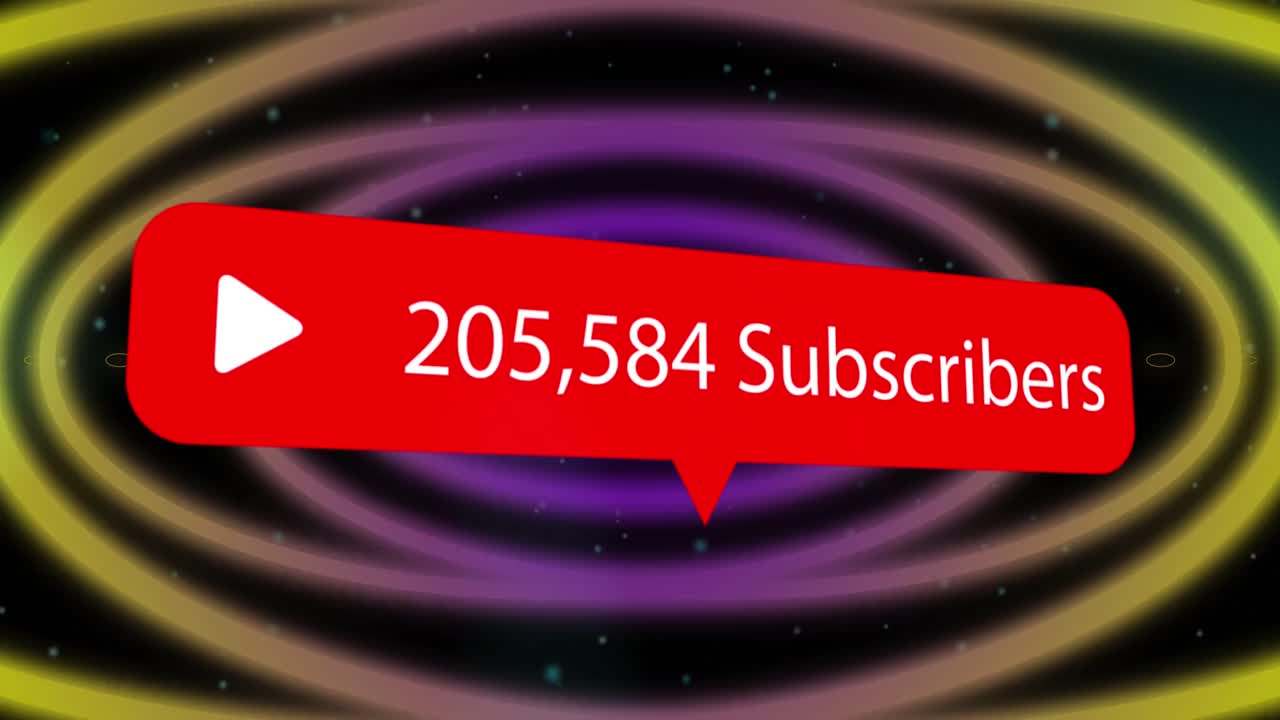 검은색 배경에 움직이는 모양 위에 미디어 아이콘의 애니메이션