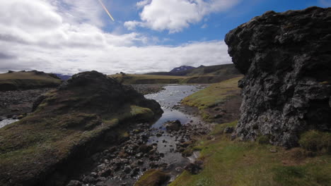 icelandic river valley landscape