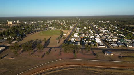 aerial view of a small australian town