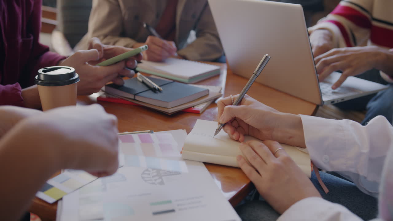 Team Meeting in a Coffee Shop