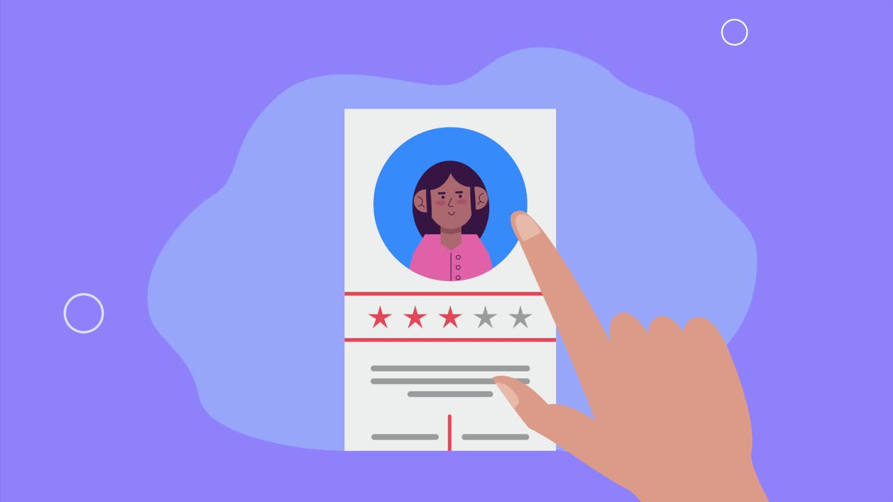 afro woman in access account animation