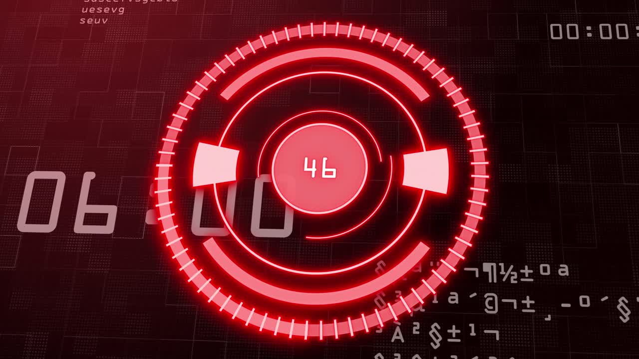 animación del escaneo del alcance sobre el procesamiento de datos sobre fondo negro