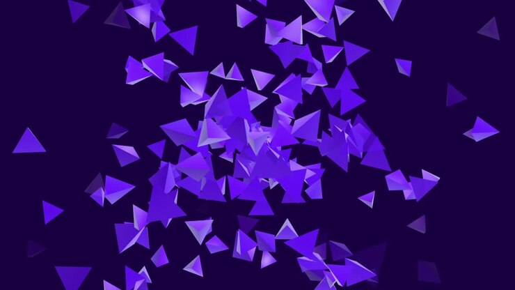 3D-purppurat kolmiot abstrakti tausta.
