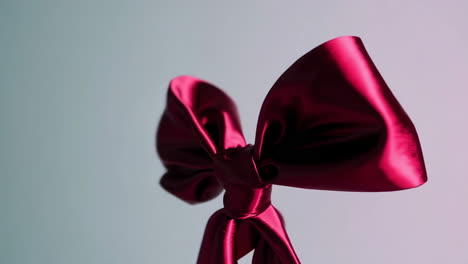 abstract red silk fabric forming heart shapes