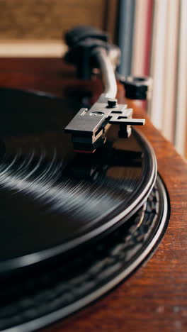 Vintage Record Player Closeup
