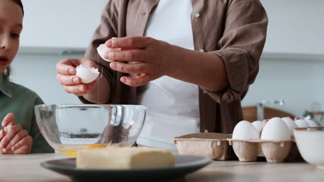 grandma and girl baking