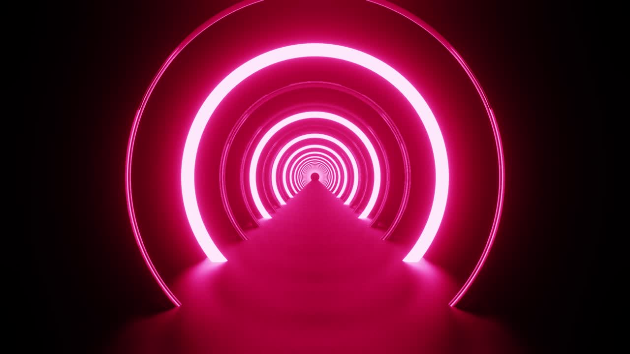 분홍색 원 터널 vj 루프 배경