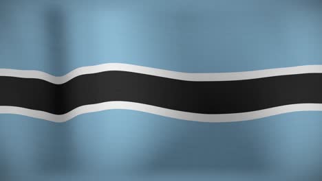 animation of moving flag of botswana waving