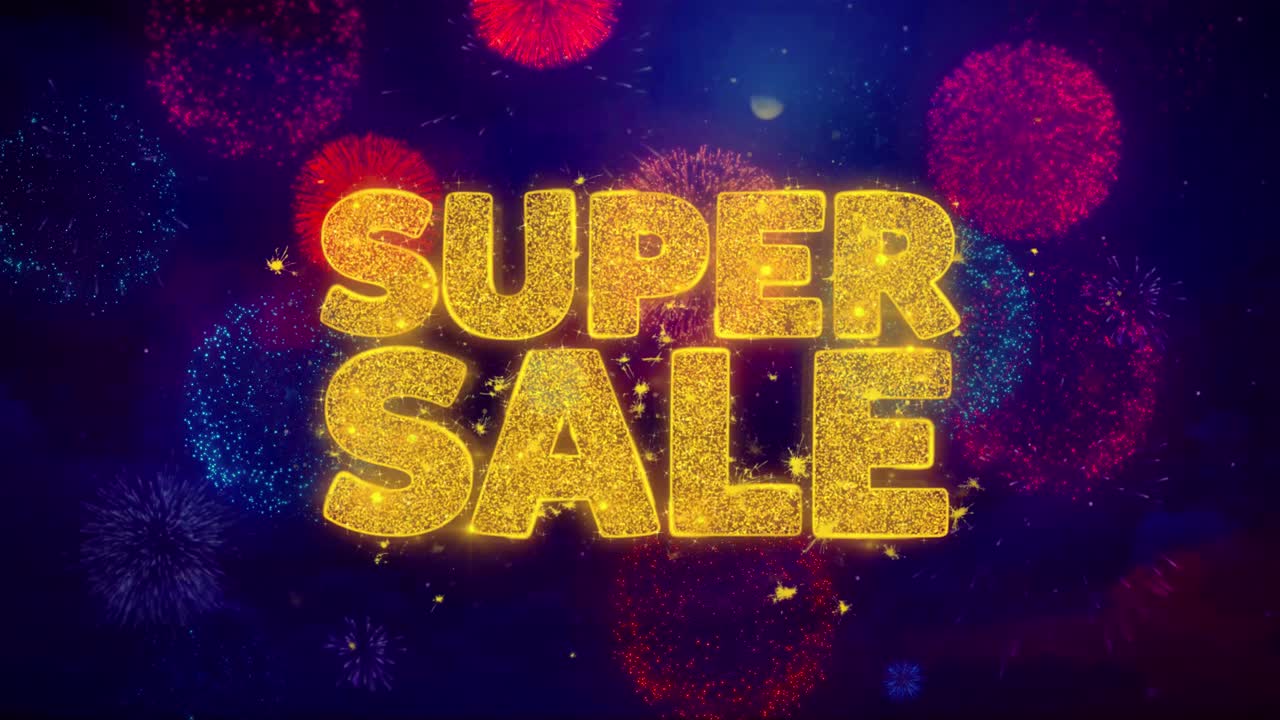 Super Sale with Fireworks