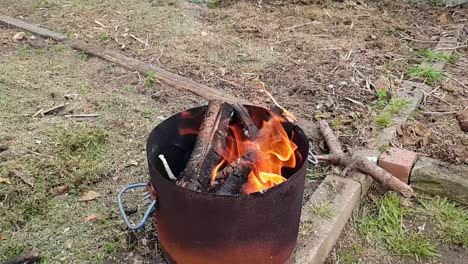 Fire-burning-in-backyard