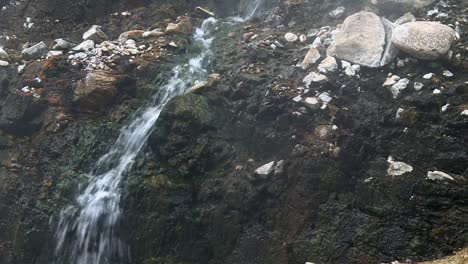 Waterfall-Stream-On-Hot-Springs-In-Boise-National-Forest,-Idaho,-United-States