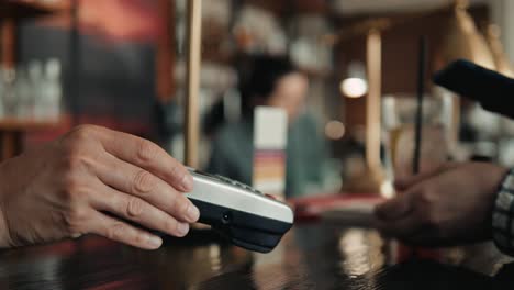 payment at a bar/restaurant