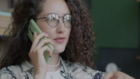 young woman on phone