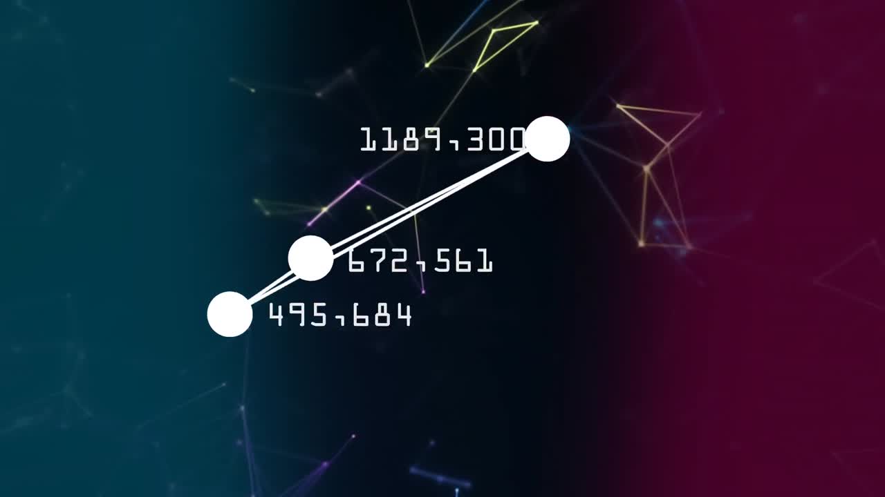 puntos conectados que se mueven contra un fondo oscuro con conexiones claras