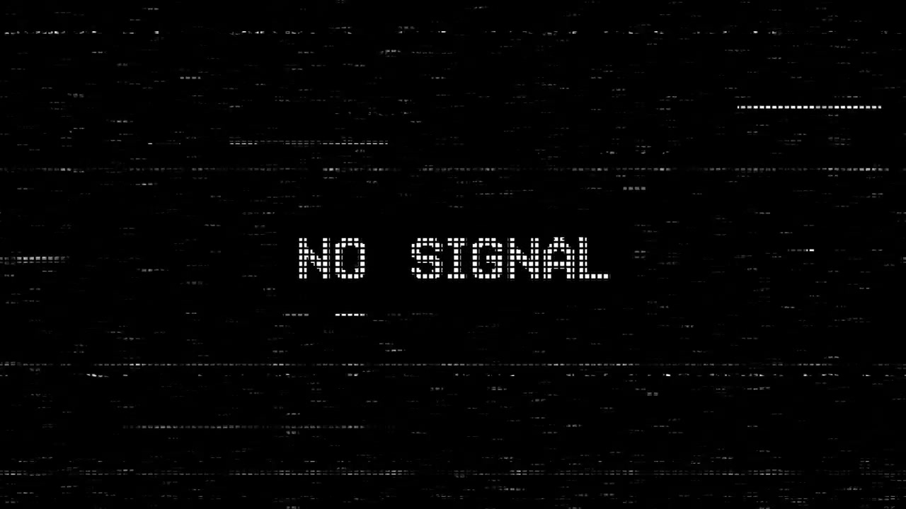 Retro TV No Signal with Static and Glitch Effect