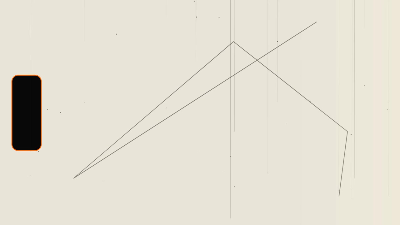 Abstract Geometric Line Animation with Vintage Film Grain Overlay