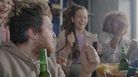 friends watching a sport event