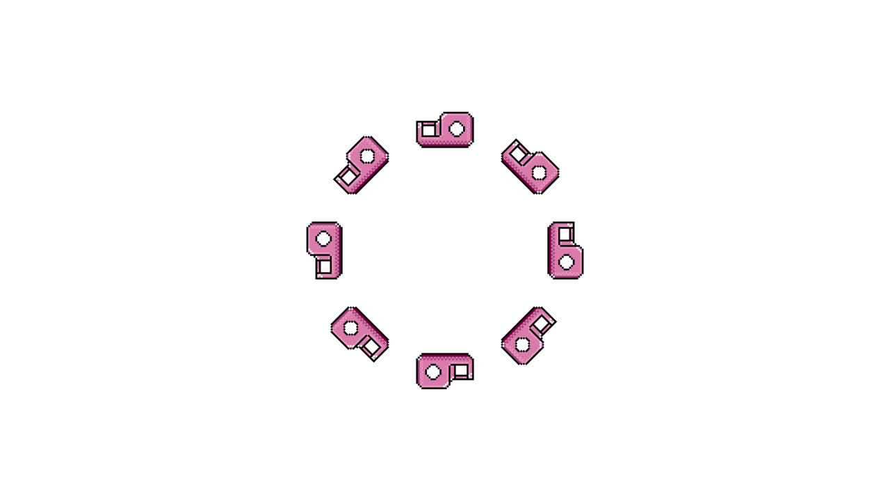 Pixel Art Cellophane Spinning Circle Animated Overlay Transparent 30fps (1)