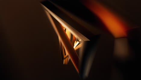 modern luxury golden triangle 10 seconds countdown 4k timer clock elegant 3d geometry shapes clean minimalistic gold glossy beautiful elegant opener shining reflection awards animation background