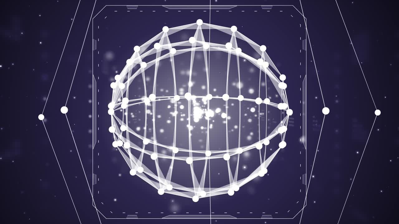 синий фон с моделью сетевого глобуса.