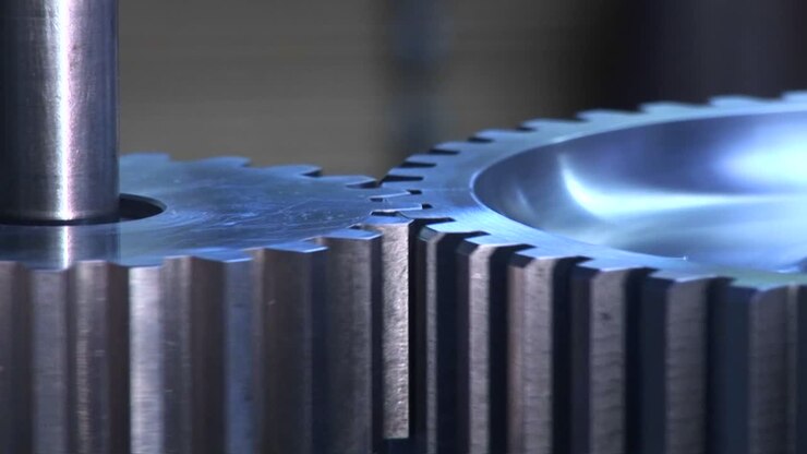 Gears interlock and turn