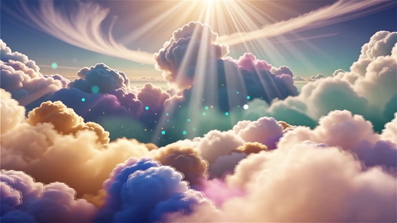 Christian Heavenly Light Worship Background