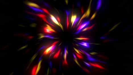 bucle de remolino de luces de neón que brilla intensamente abstracto