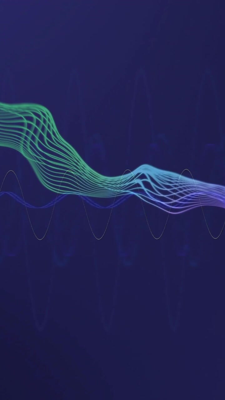 Animation of network of connections over shapes on blue background