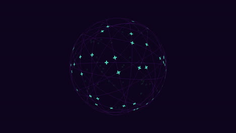 estrellas interconectadas una esfera púrpura vibrante iluminada por estrellas verdes
