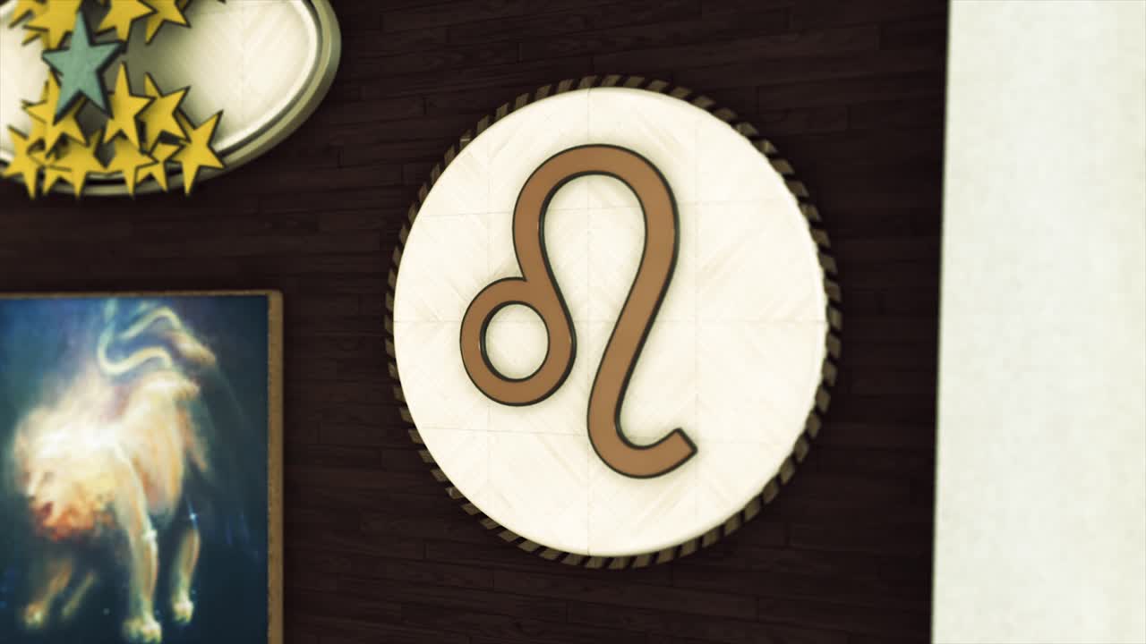 el signo del zodiaco león decorado pared