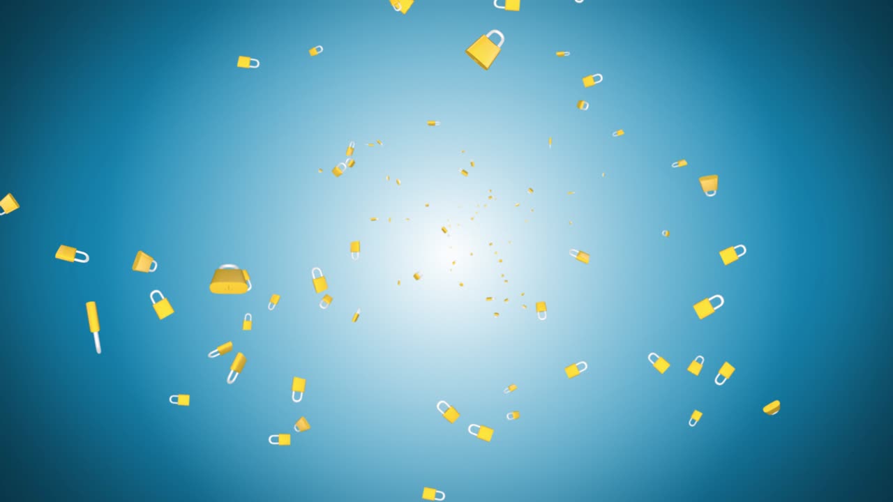 Rotation padlock on chroma key combination padlock security safety protection password privacy