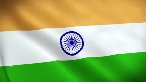 4k national animated sign of india, animated india flag, india flag waving, the national flag of india animated.