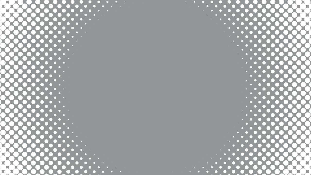 회색 배경에  점이있는 추상적인 반색 둥근 경계. 트렌디한 컬러 팔레트 모션 그래픽