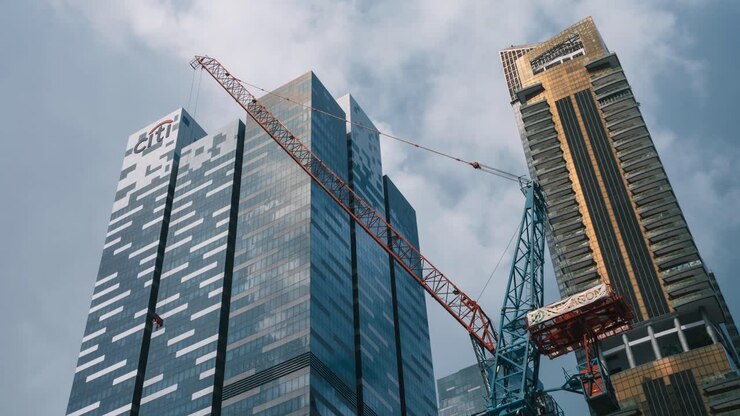 Costruzione di grattacieli a Singapore