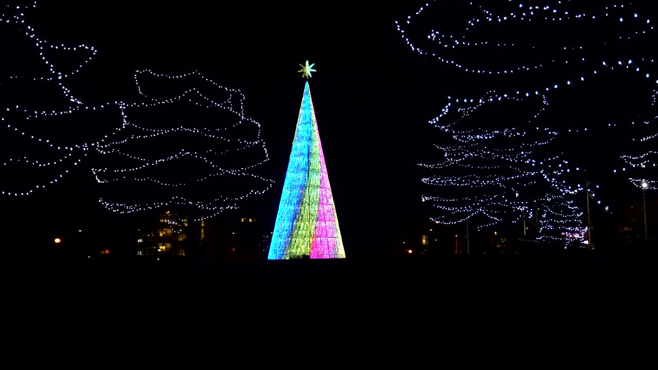 덴버 시내의 휴일 조명 장식